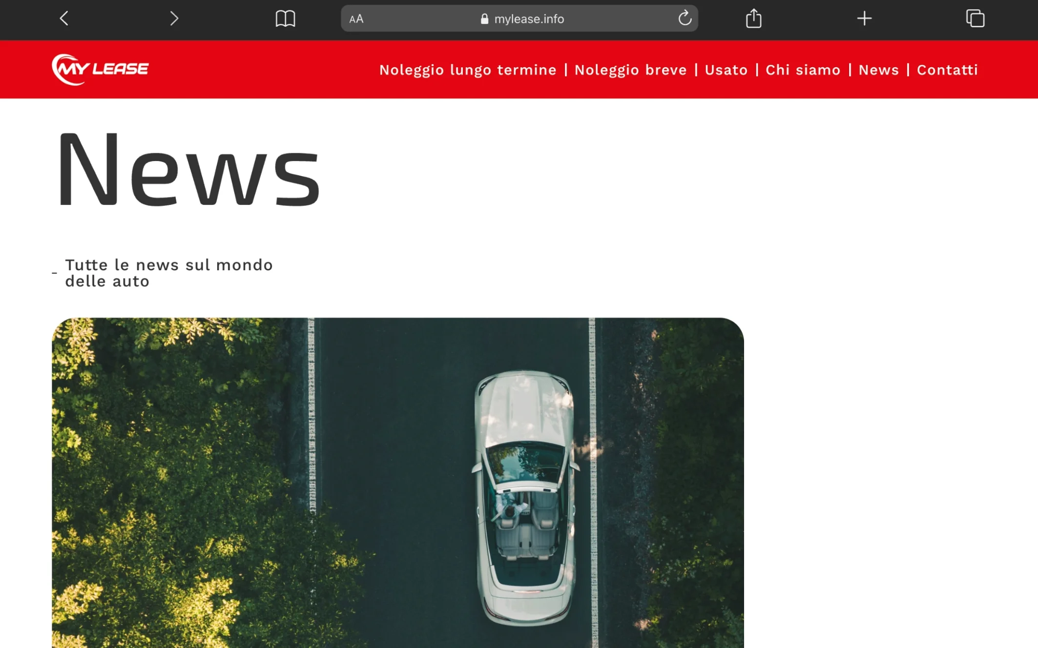 Progetto web design sito vetrina per azienda di leasing a Milazzo